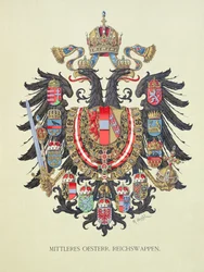 Teller mit dem Wappen des Österreichisch-Ungarischen Reiches, aus 